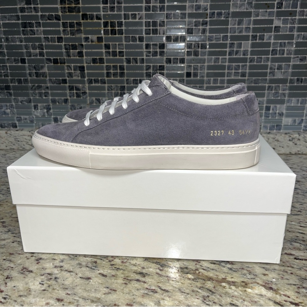 Common Projects Gray Suede Sneakers
